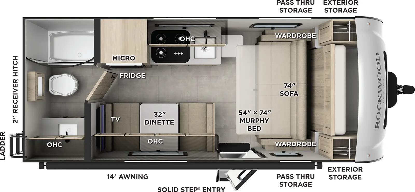 Rockwood Geo Pro G19FD Floorplan